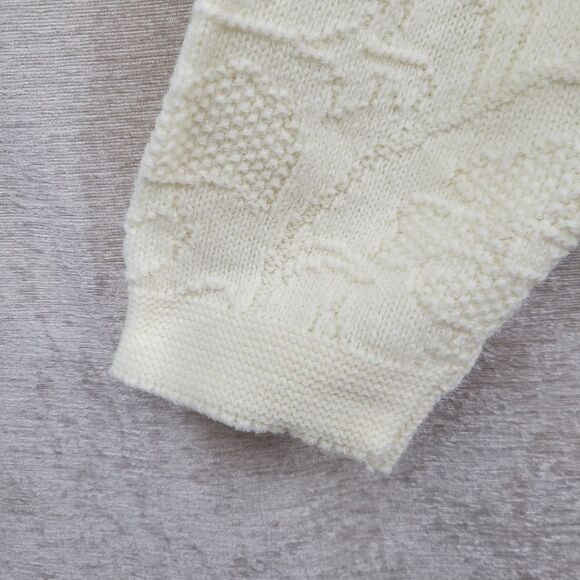 Cuddle Floral Knit Classic Cardigan Sweater Vintage 80s Cottagecore Granny - Picture 5 of 9